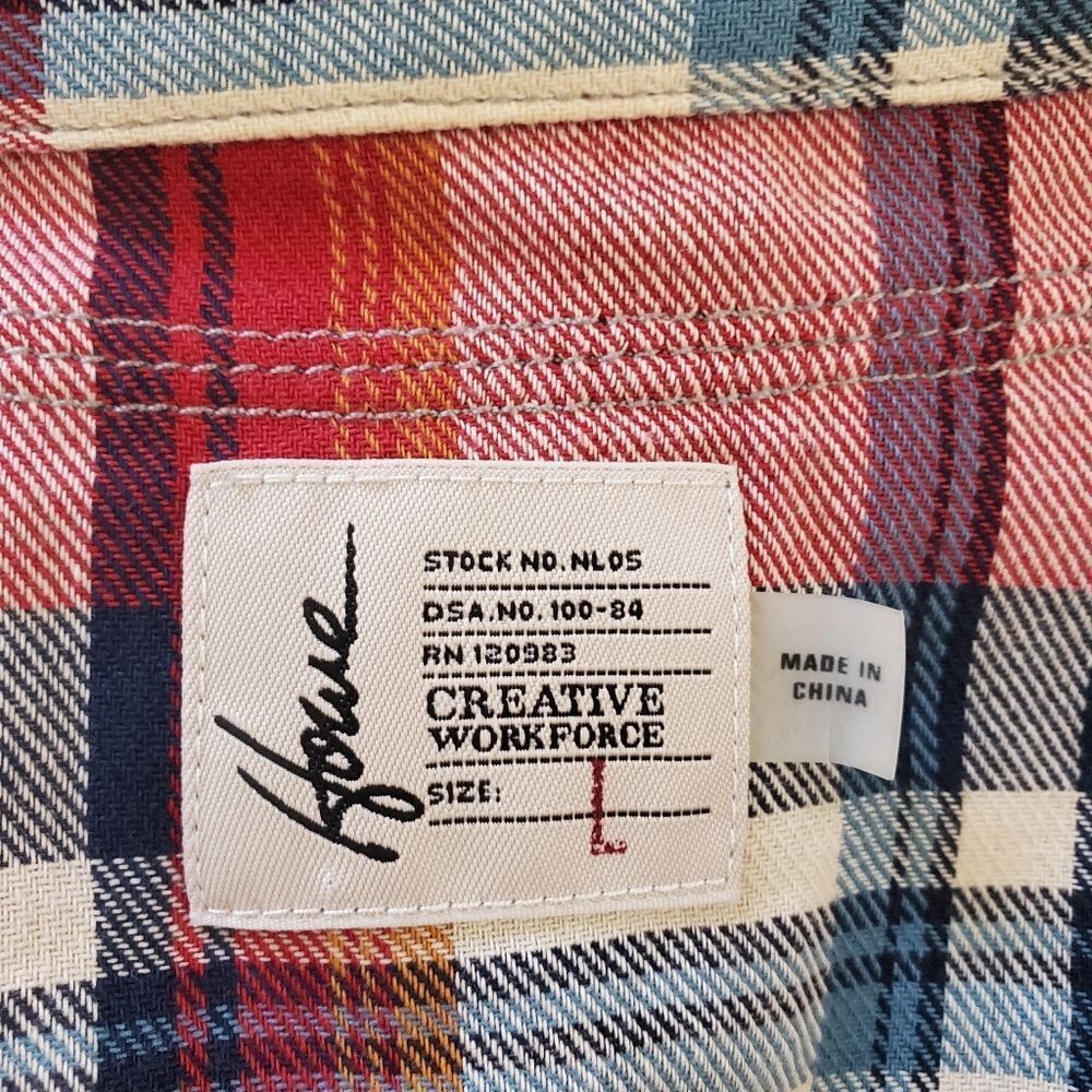 Howe Creative Workforce Button Up Flannel Shirt S… - image 8